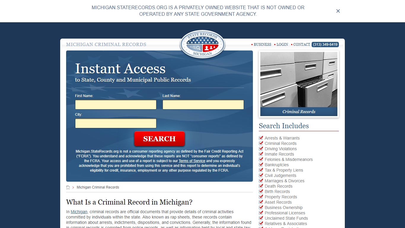 Michigan Criminal Records | StateRecords.org